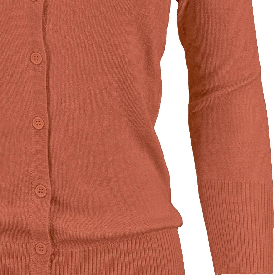 Mak - Wholesale Cardigan - Women's - 3/4 Sleeve Crewneck Plus Size Knit Cardigan Sweater CO079PL19