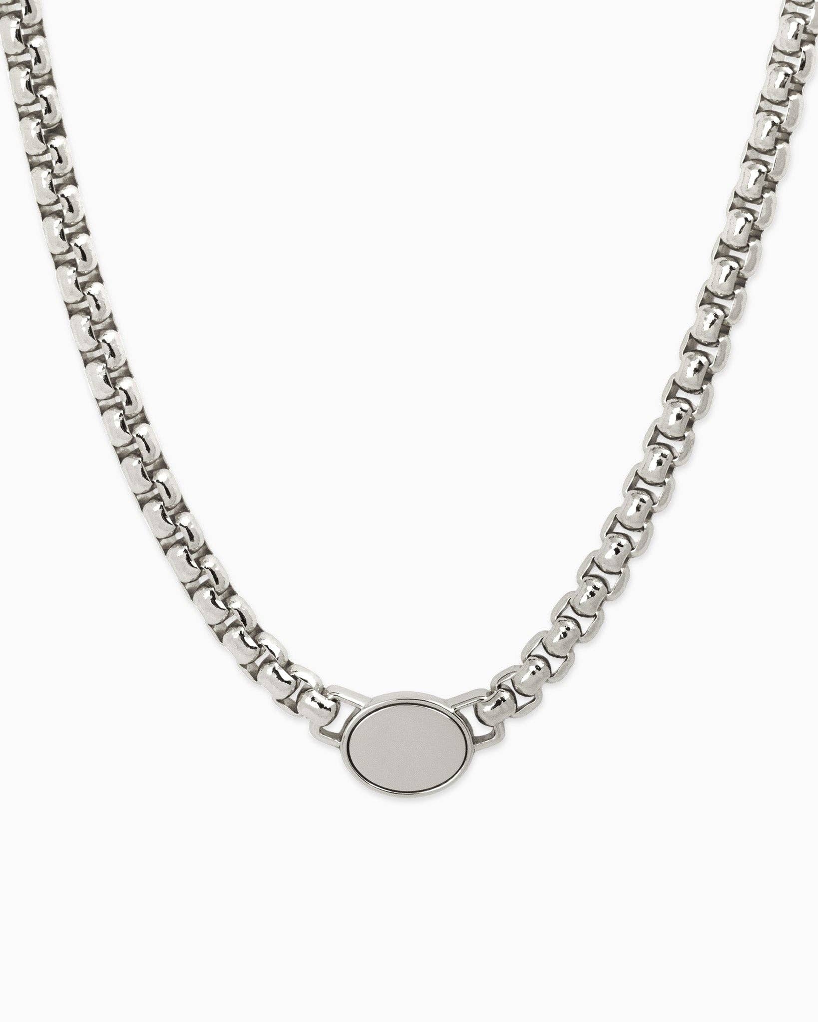 Sessori - Vendita all'ingrosso Collana con ciondolo/pendaglio - Collana a catena con maglie in argento Ashton1