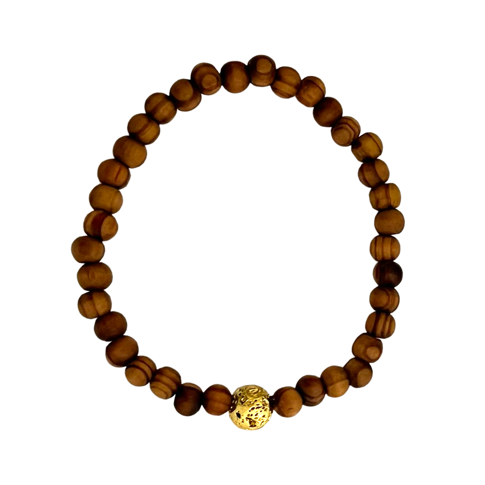 VIE – wholesale Aromatherapy bracelet – Wood and Electroplated Lava Stone Diffuser Bracelet1