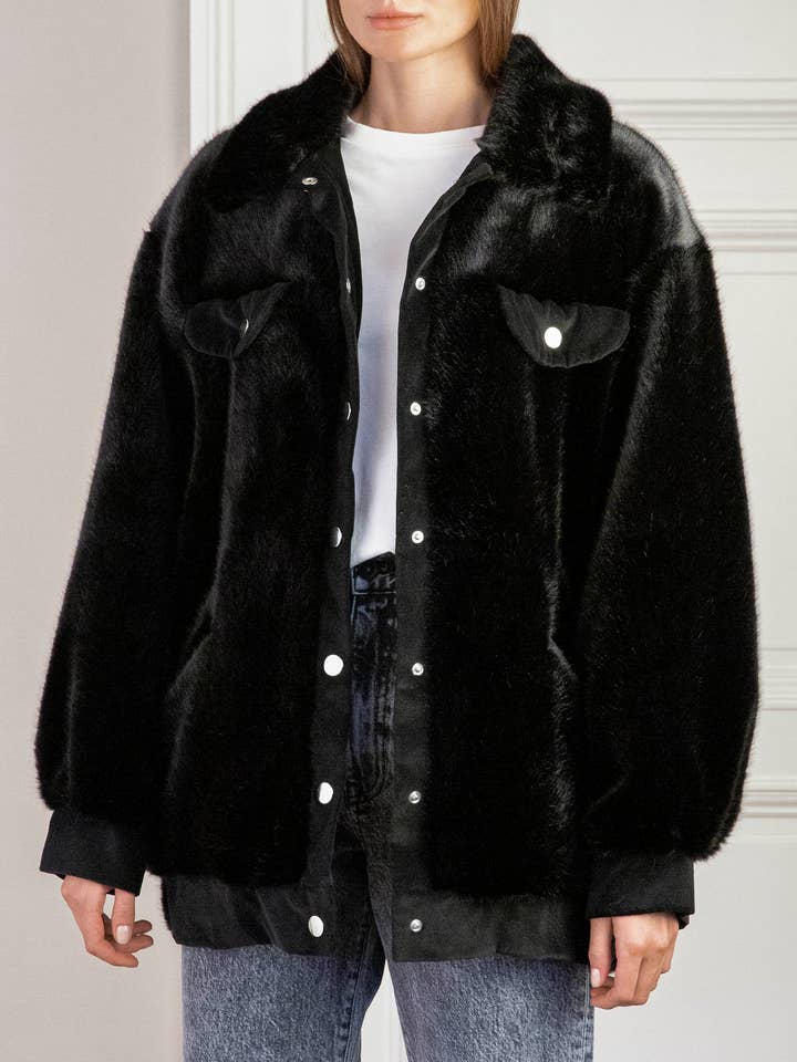 Blouson Velvet Frost noir pour la vente par FAZ