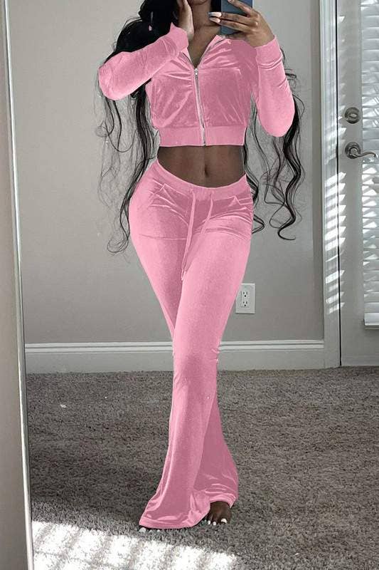 Queen Fashion – wholesale Set med topp och kjol - Dam – Velourjacka träningsset16