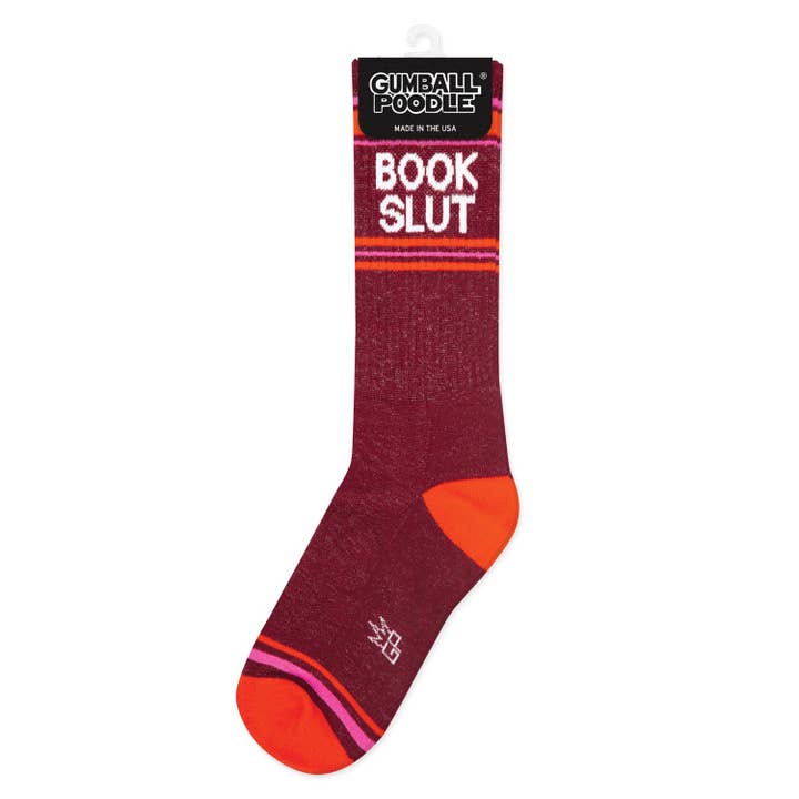 Gumball Poodle - Wholesale Socks – Unisex - Book Slut Gym Crew Socks - Funny Gift for Book Lovers2