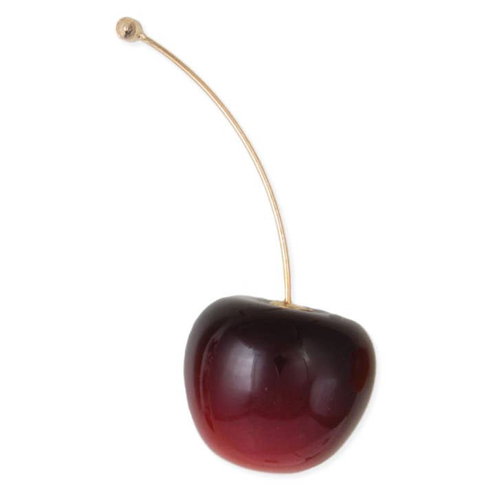 ZAD - Wholesale Dangle Earrings - Cherry, Cherry Nice! Deep Red Cherry Drop Earrings