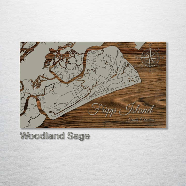 Fire and Pine Wood Maps - Wholesale Map - South Carolina: Fripp Island Street Map