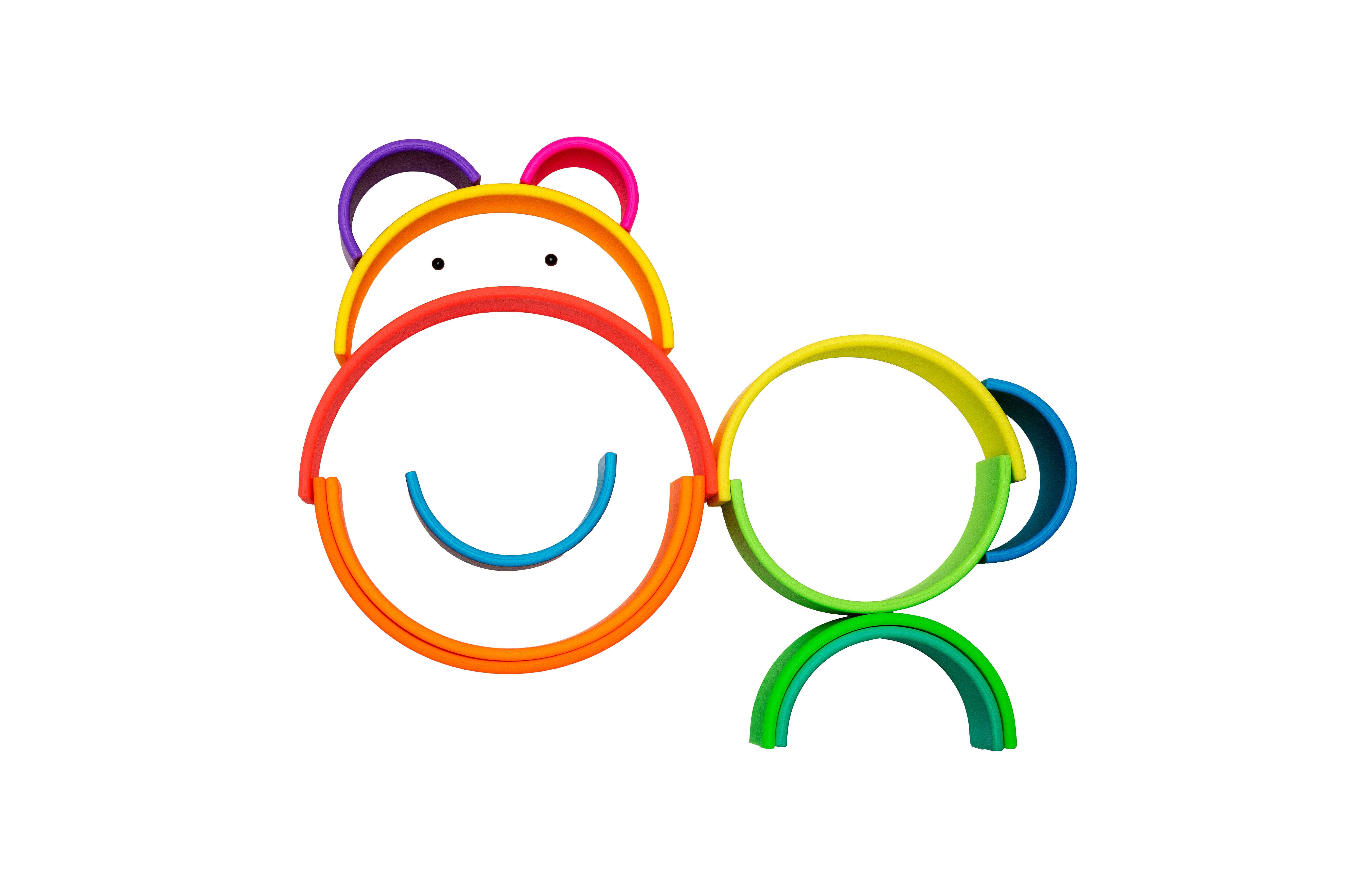 dëna - USA - Wholesale Classic Toy - Kids - Large Neon Rainbow Silicone Classic Toy for Kids3