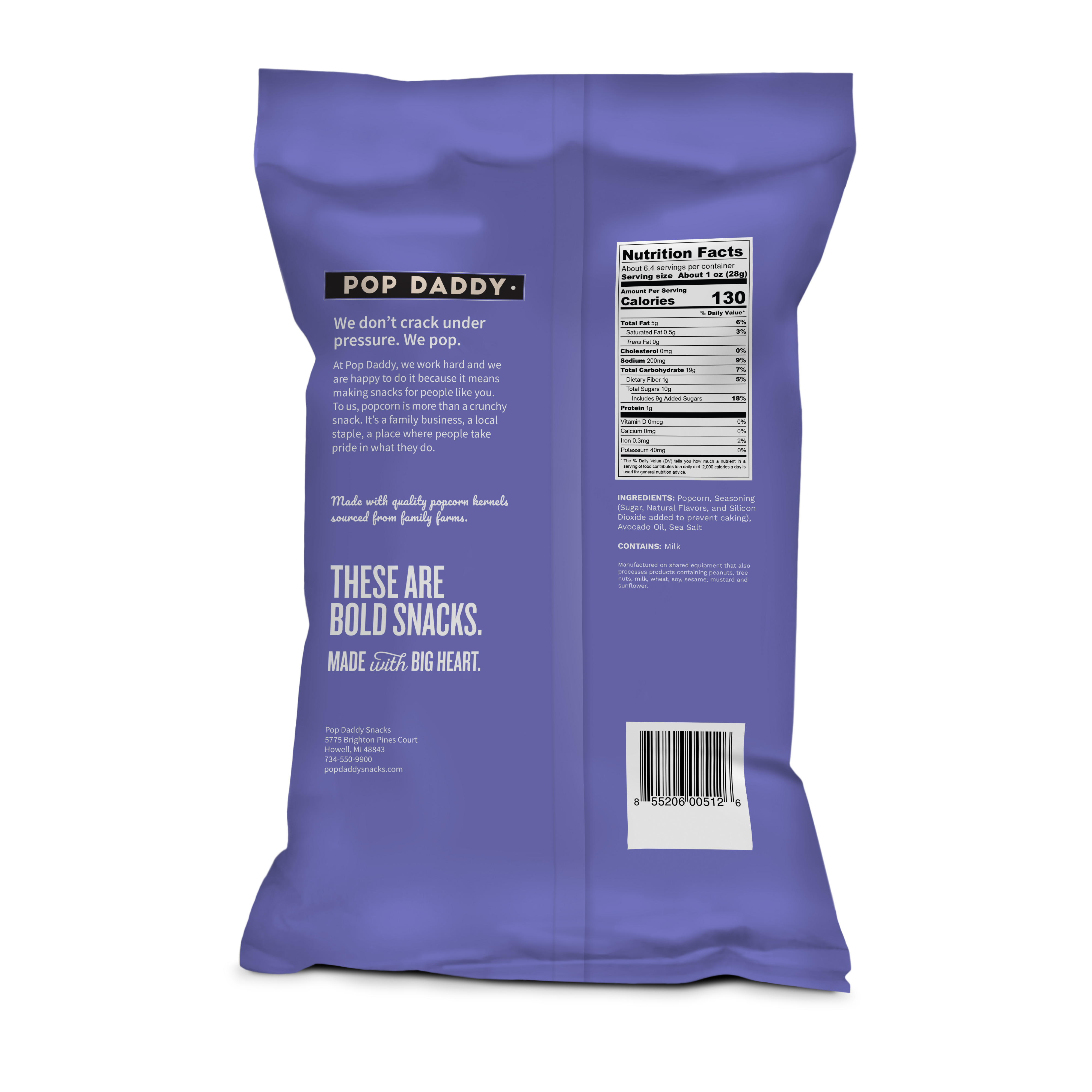 Pop Daddy Snacks - Wholesale Popcorn - Pop Daddy – Premium Kettle Corn Flavored Popcorn 6.4oz1