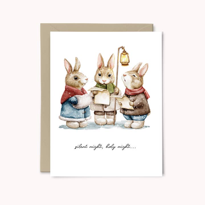 Silent Night Holiday Greeting Card for wholesale by Paper Swan & Co.