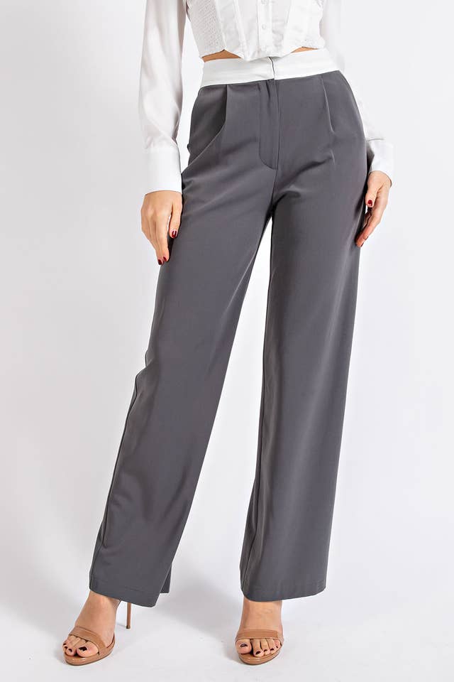 Edit by Nine - Wholesale Pants - Women's - Cp2238 Laurel Canyon Fold Over Trouser