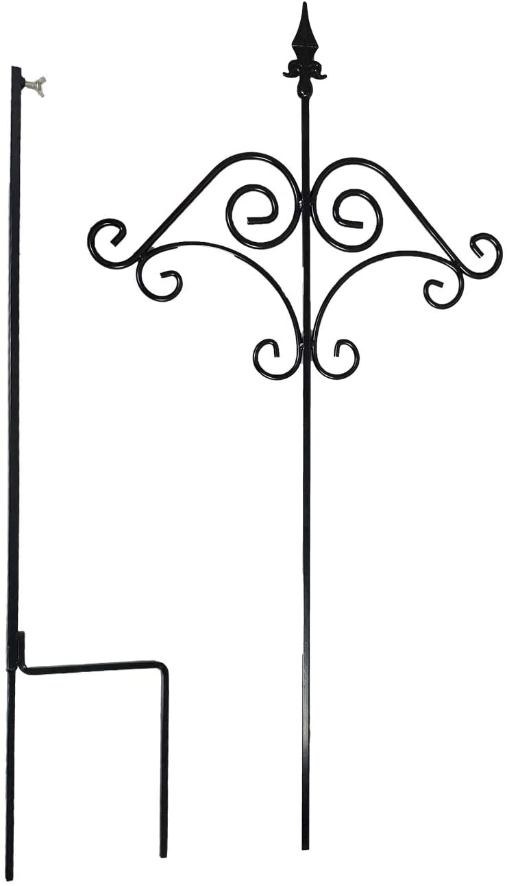 Ashman Online - Wholesale Outdoor Ornament/Decor - Ashman 91 Inch Adjustable Shepherds Hook With Floral Design7