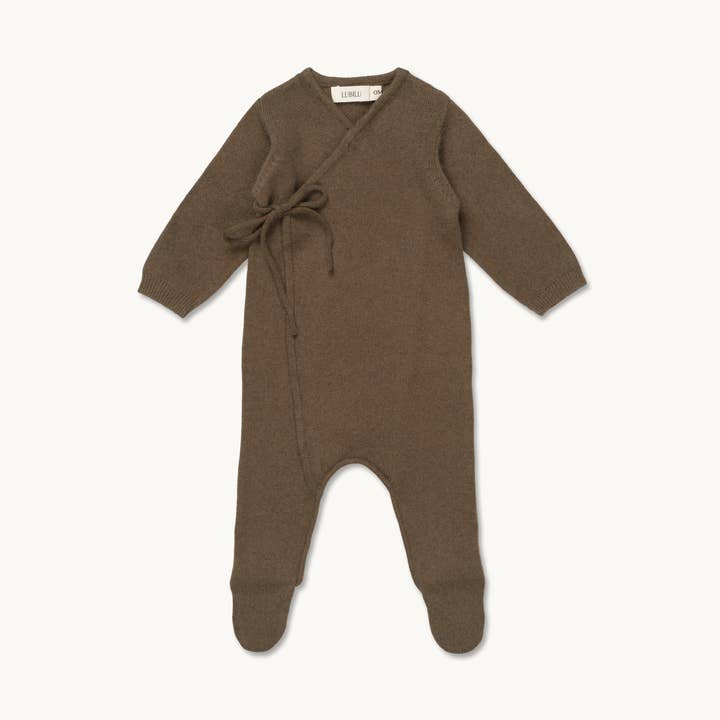 Fato de Caxemira de Bebé Castanho Mesclado por atacado de Lubilu Copenhagen