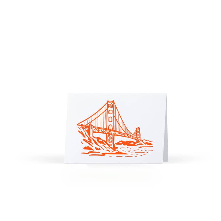 Sweet Bippy Press - Wholesale Everyday Greeting Card - Mini Golden Gate Bridge Gift Card