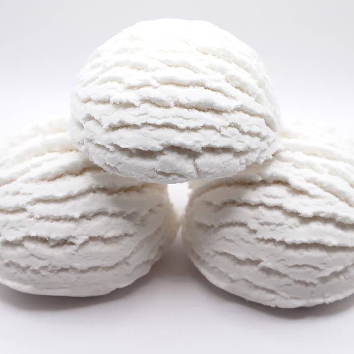 Fragrance Free Solid Bubble Bath Scoop - 113 g/4 oz for wholesale by Essential Fizz