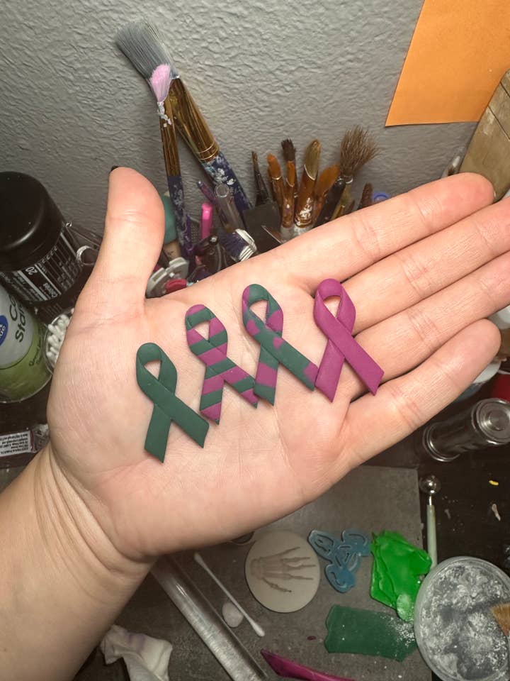 Fitas de saúde mental (roxo e azul) por atacado de She makes clay