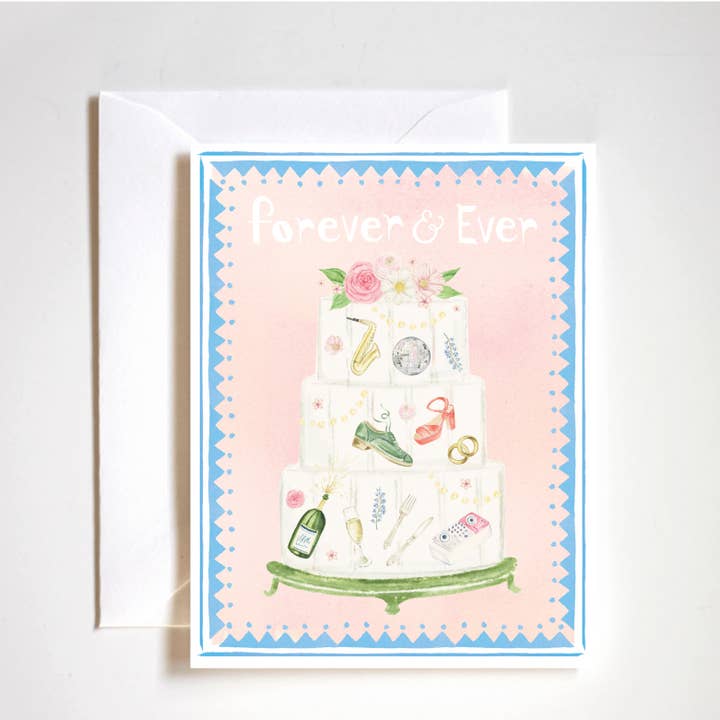 Cartão de casamento para sempre e sempre por atacado de Stephanie Tara Stationery