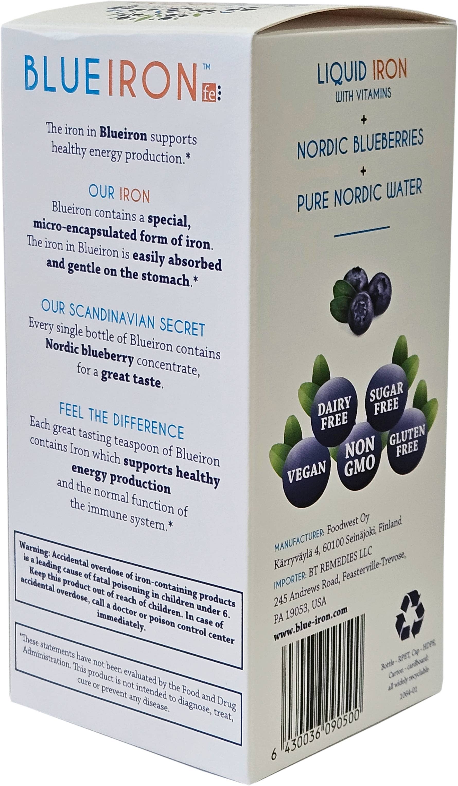 BT Remedies - Wholesale Oral Supplement/Vitamin - BlueIron Liquid Mineral Iron Supplement 8.5 FL Oz.2