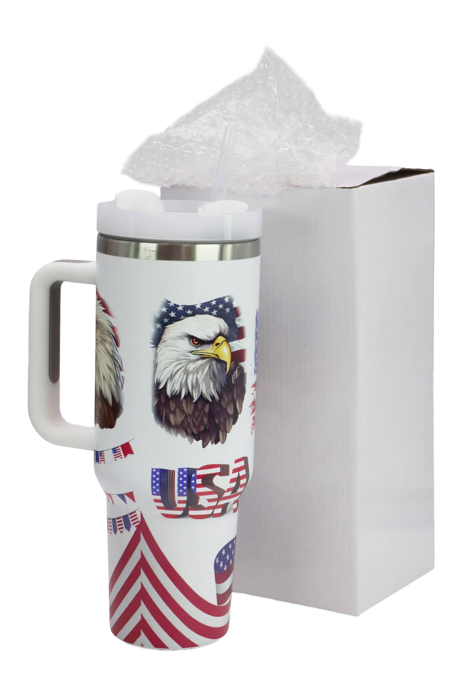 As Shown Usa American Flag Double Wall Tumbler for wholesale on Faire3