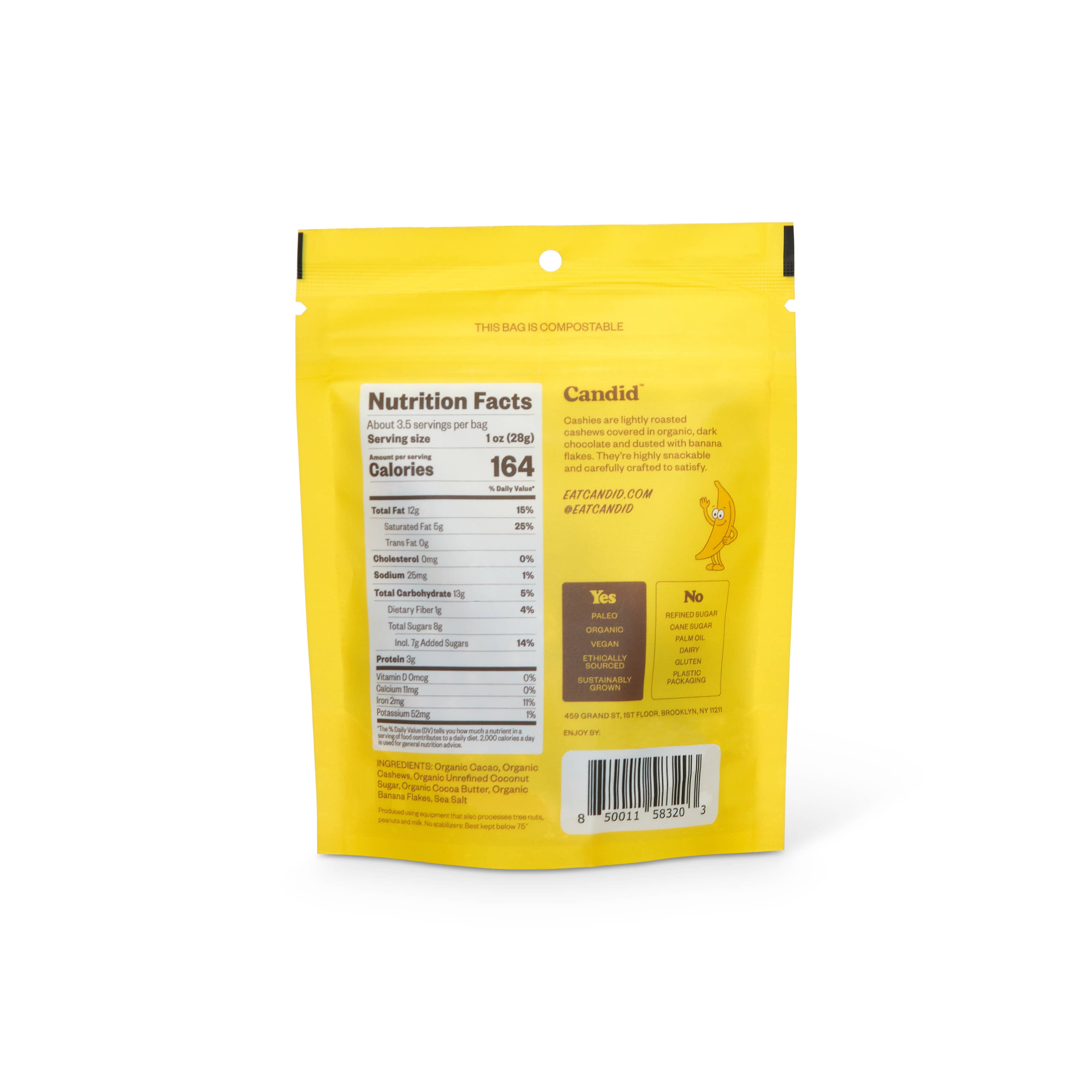 Candid - Wholesale Chocolate Covered Sweets - CASHIES — Chocolate covered cashews with banana flakes1