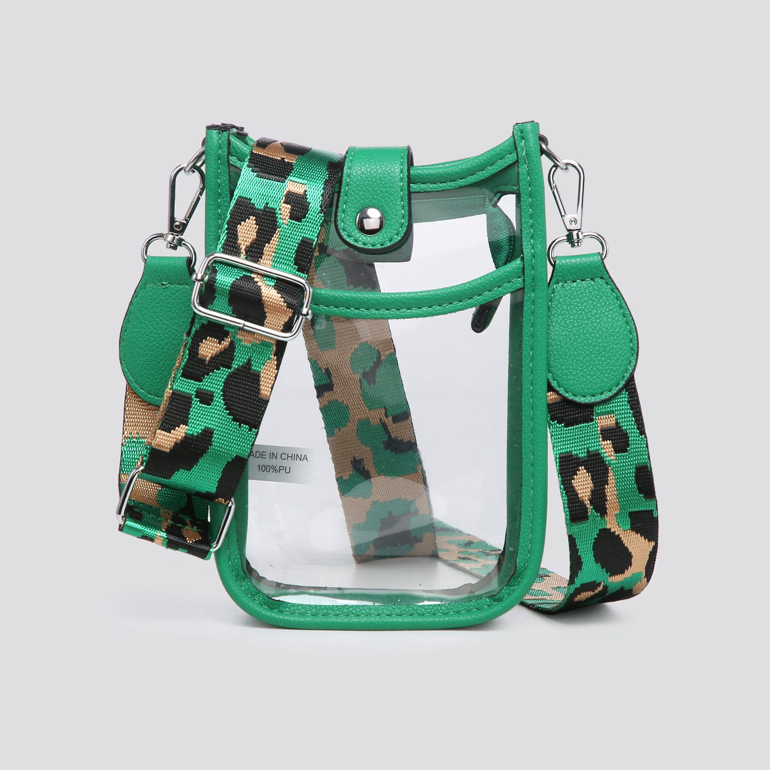 BEIGE BLACK FUCHSIA GREEN NAVY ORANGE JNY3204S2526 Transparent Plastic Mini Crossbody Bag for wholesale on Faire3