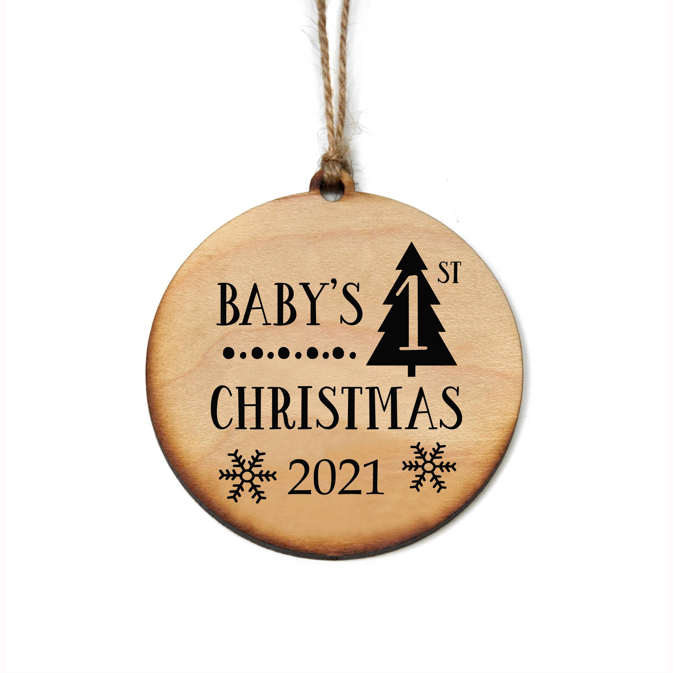 Driftless Studios - Wholesale Ornament - Baby's First Christmas Ornament Current Year
