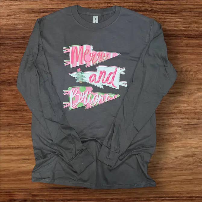 Merry and Bright Flags - DTF Transfer for wholesale by Simply You Customs