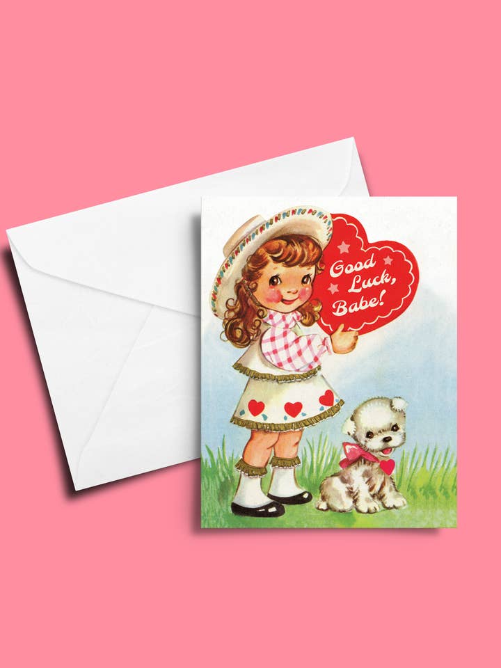 Lycka till Babe Gratulationskort för wholesale av Petty Party