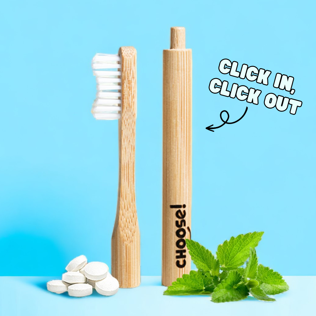 CHOOSE!™ Premium Sustainable Care Essentials. Less Plastic. - Vente Brosses à dents - Brosse à dents en bambou CHOOSE - amovible1