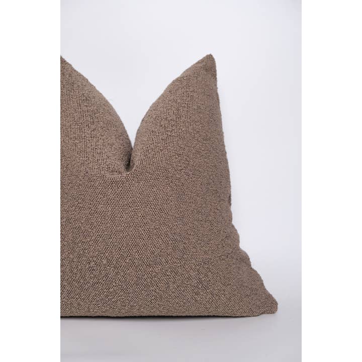 Twenty Third by Deanne - Wholesale Throw Pillow Cover - Boucle Pillow: Mud7