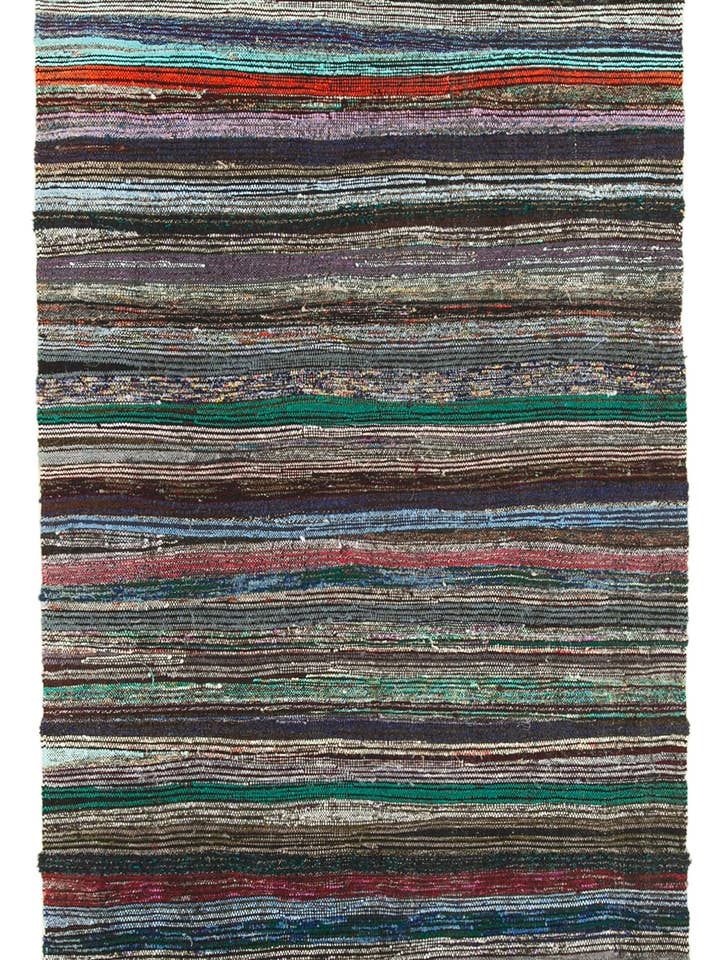Tapis Kilim Oriental Gris 5x12 - 23067 pour la vente par RUG N CARPET