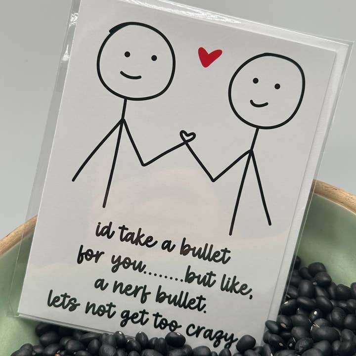 Carte de vœux "Prendre une balle pour toi" pour la vente par Crooked Halo