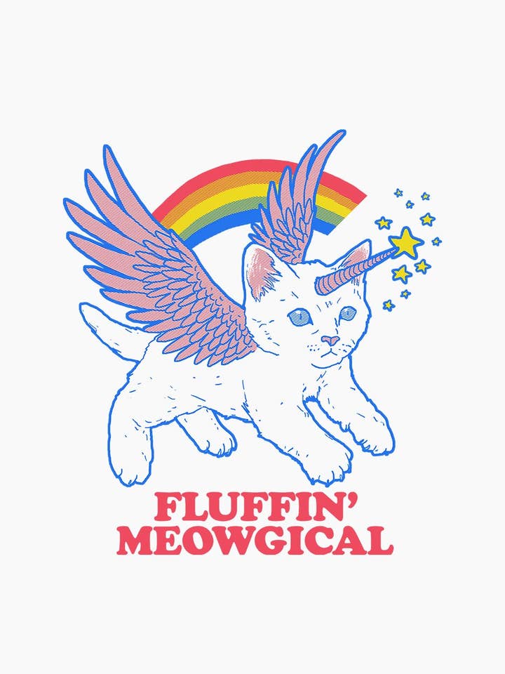 Threadheads - Wholesale Screen printed t-shirt – unisex - Fluffin Meowgical T-Shirt2