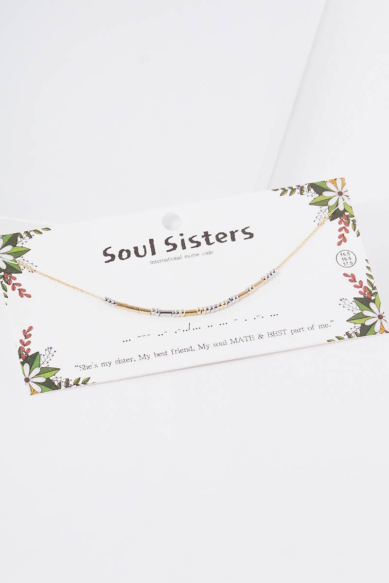 Fashion City - Vente Colliers à pendentif - Collier Positivity Morse Code4