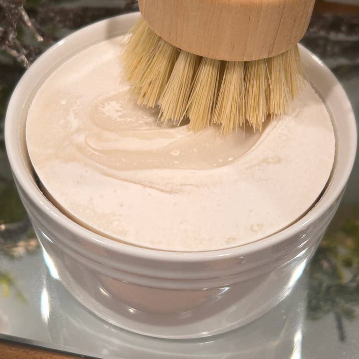 Bare Natural Soap Co - Wholesale Dish Soap - Blood Orange Thyme Solid Dishwashing Soap W/ Ramekin