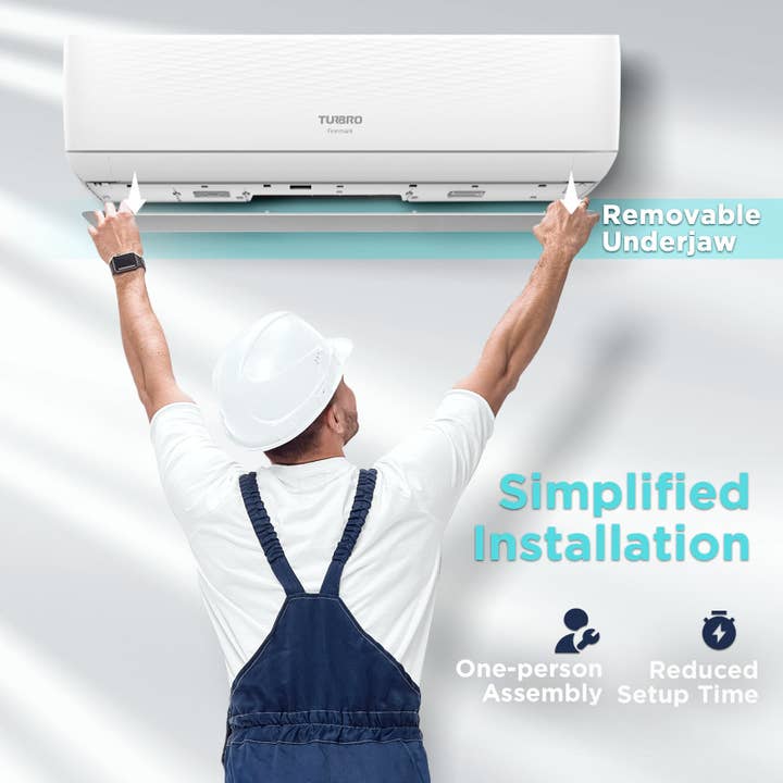 TURBRO - Wholesale HVAC Supplies - Finnmark 12000 BTU WiFi Ductless Mini Split AC with Heat Pump, 115V/230V