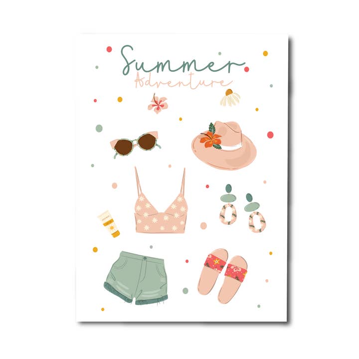 Kaart Summer adventure for wholesale by Only Happy Things Stationery