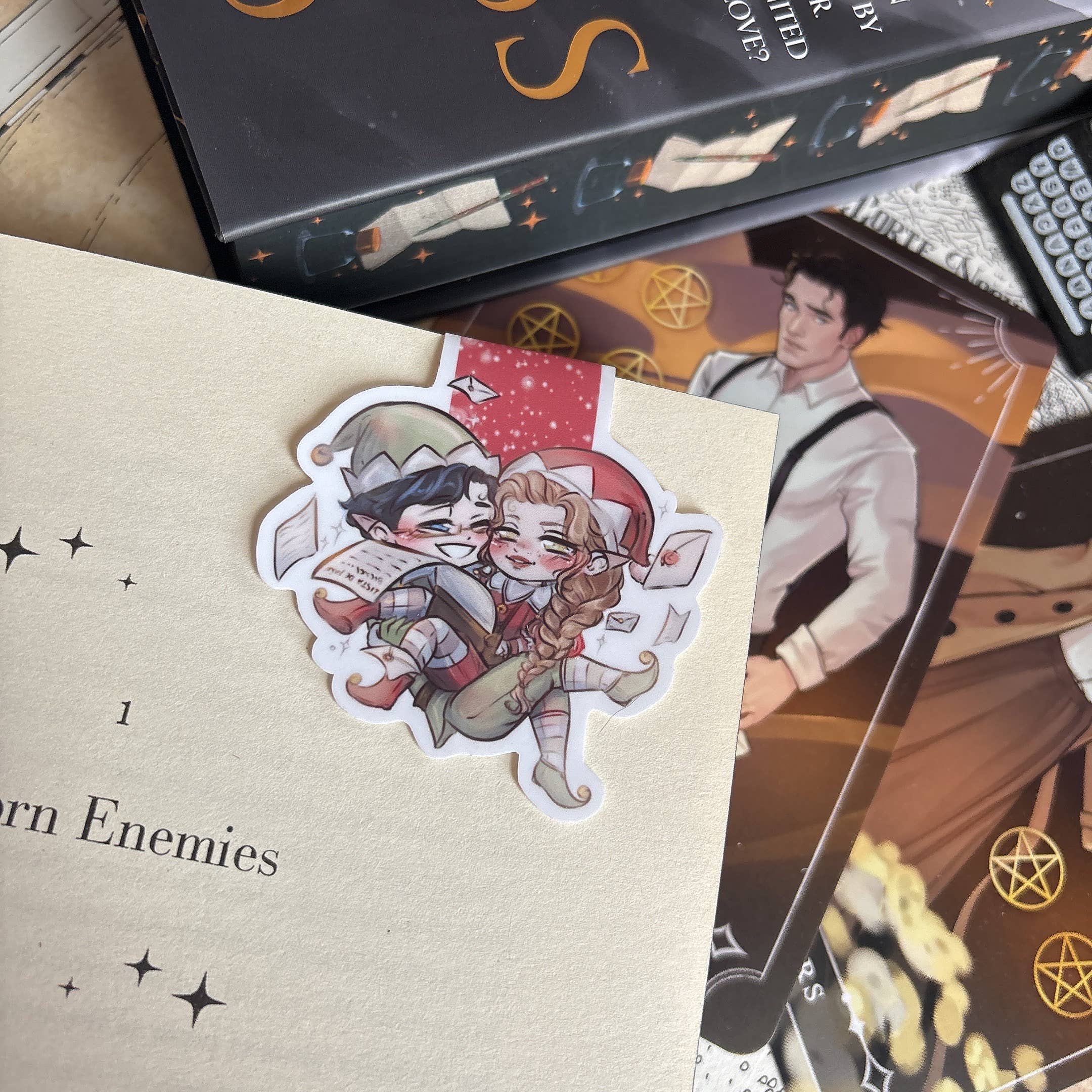 Alsace’s Art - Wholesale Bookmark - Marcapáginas Navideño Iris & Roman -Rivales Divinos.1