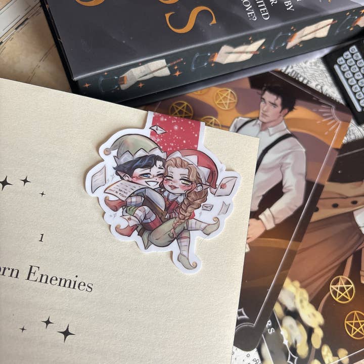 Alsace’s Art - Wholesale Bookmark - Marcapáginas Navideño Iris & Roman -Rivales Divinos.1