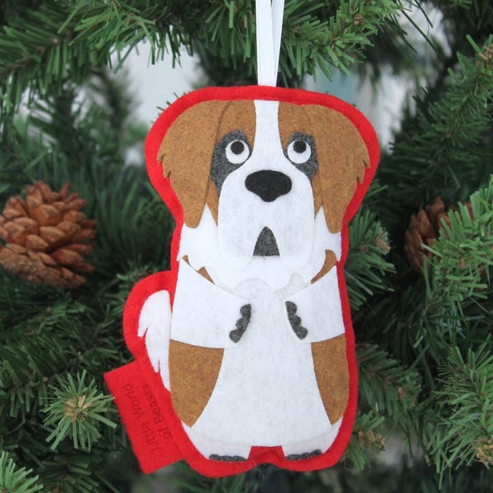 Hampstead the Saint Bernard Ornament for wholesale by Little World of Beasts