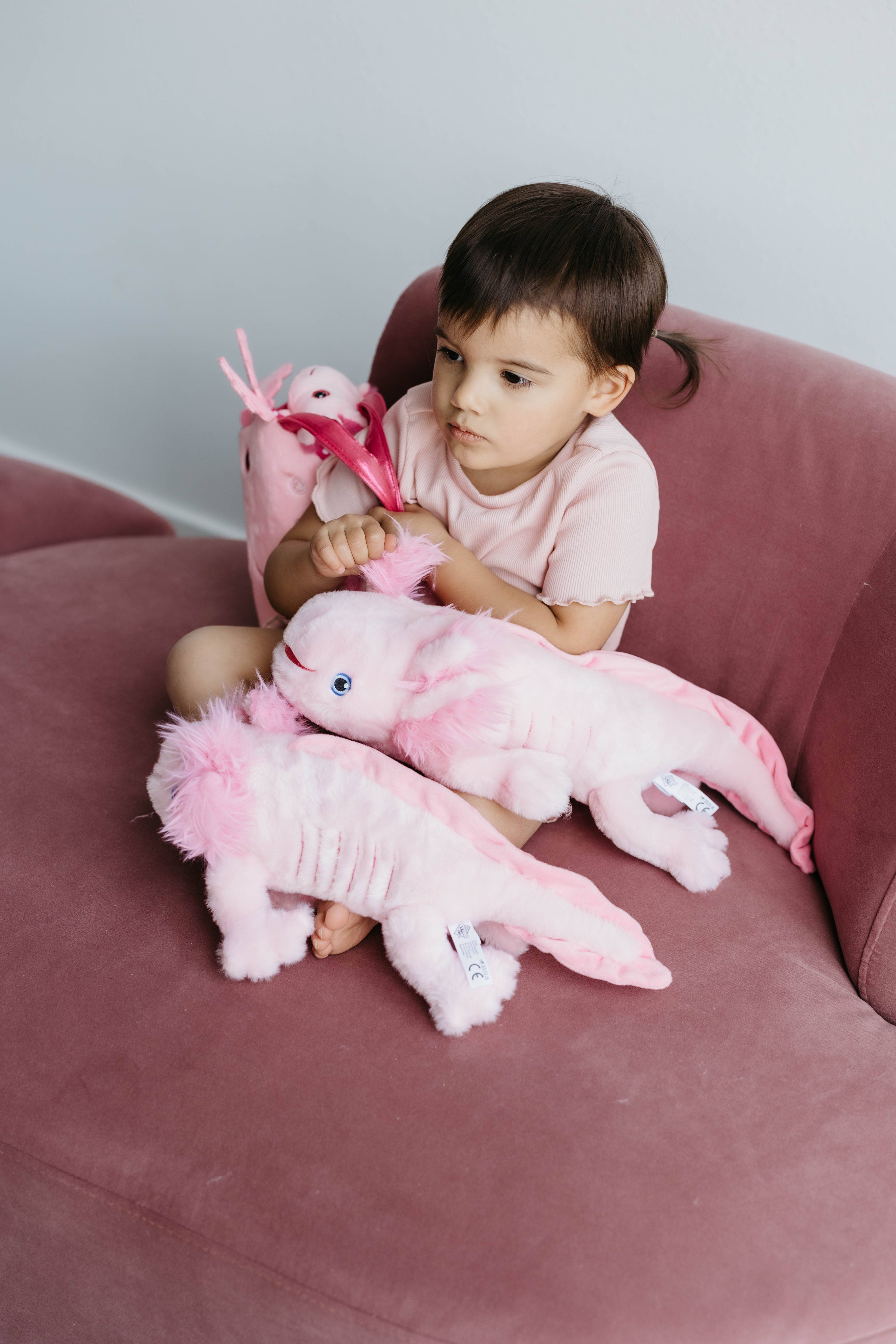 The Petting Zoo - Vendita all'ingrosso Peluche - Bambini e neonati - Axolotl piccolo 15" Sea Life Earth Keeperz riciclato4