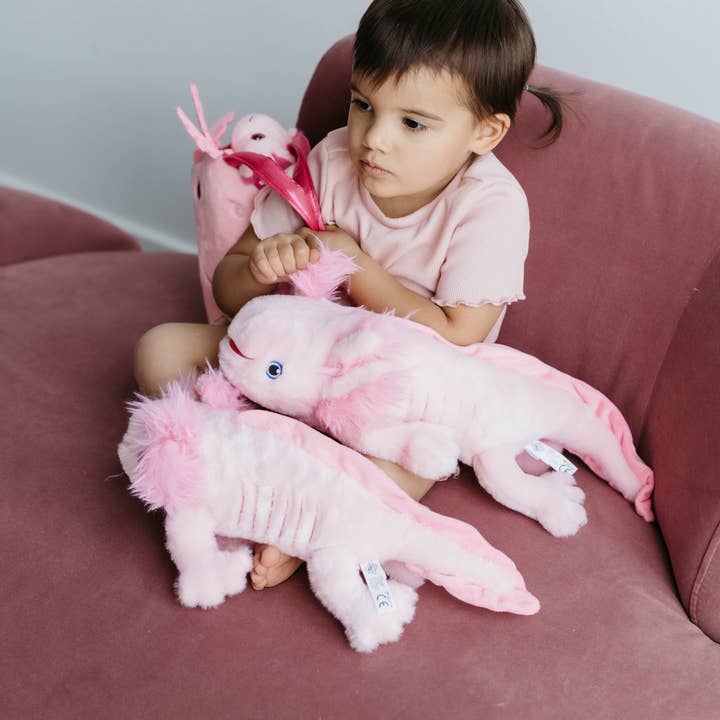 The Petting Zoo - Vendita all'ingrosso Peluche - Bambini e neonati - Axolotl piccolo 15" Sea Life Earth Keeperz riciclato4