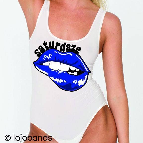 Saturdaze Lips Bodysuit for wholesale by Lojo Collegiate Apparel