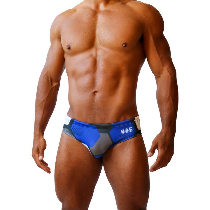 Basic Swim Brief - Blue Hex for wholesale by HAC Swim