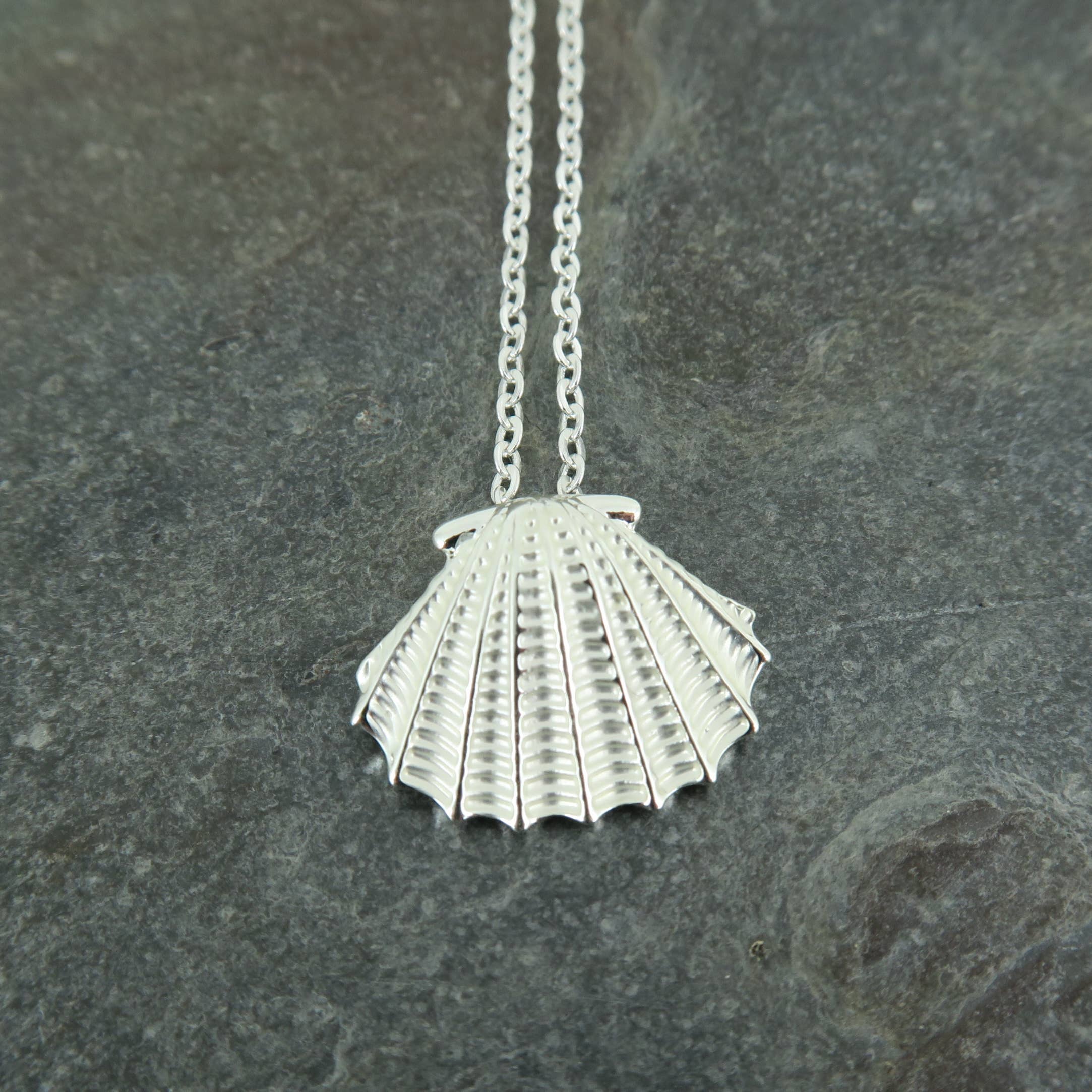 Alexander Thurlow & Co Ltd - Wholesale Pendant/Charm Necklace - Clam Shell Silver Plated Pendant Necklace1