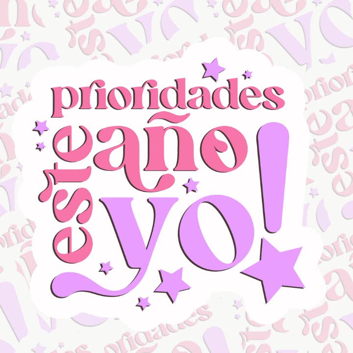 Prioridades este año, YO!! Waterproof Stickers for wholesale by Konfetti & Co