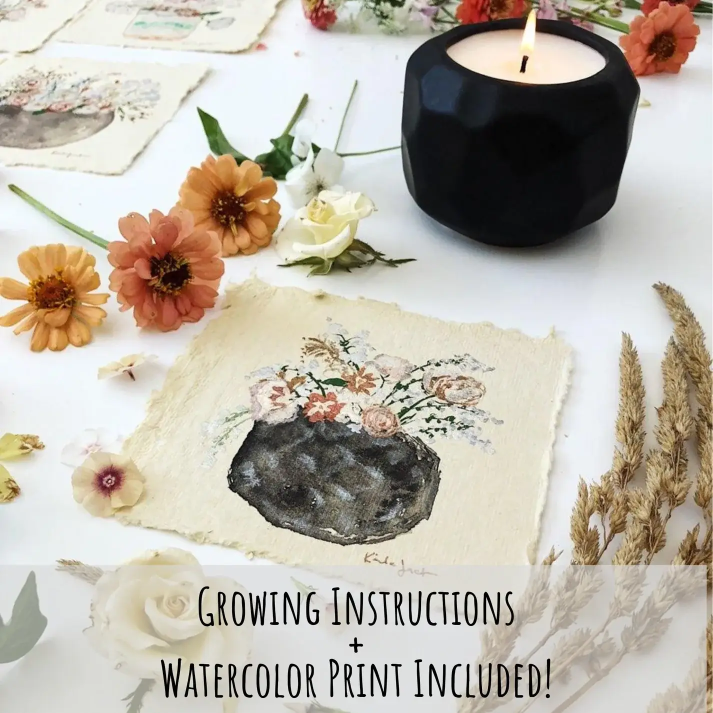 Hyggelight | The Growing Candle ® - Vente Bougie en bocal - Emma | Bougie de culture, étiquette de graines de fleurs, écologique4