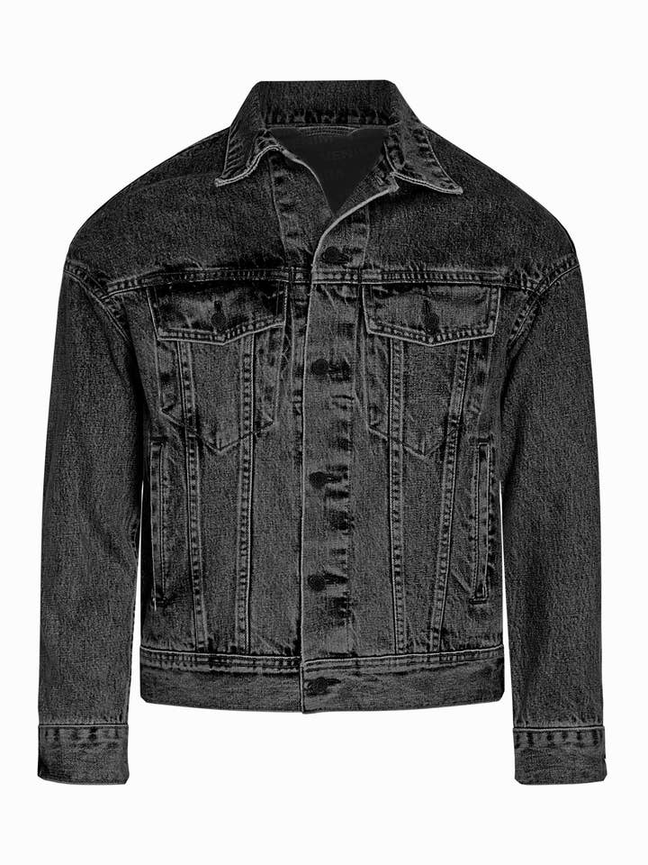 Shorter Washed Black Denim Jacket for wholesale by VENIM