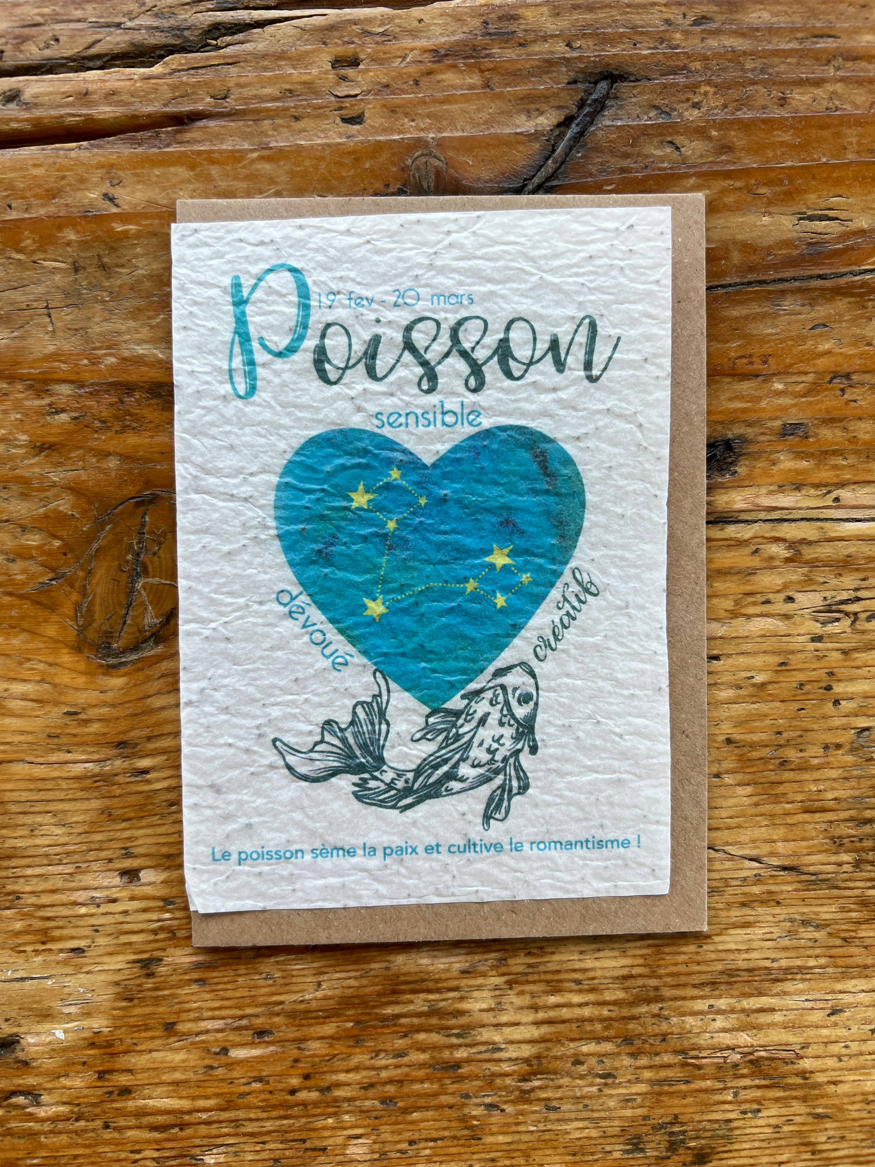 Les cartes de Lulu - Wholesale Everyday Greeting Card - Seeded map Astrological zodiac sign1