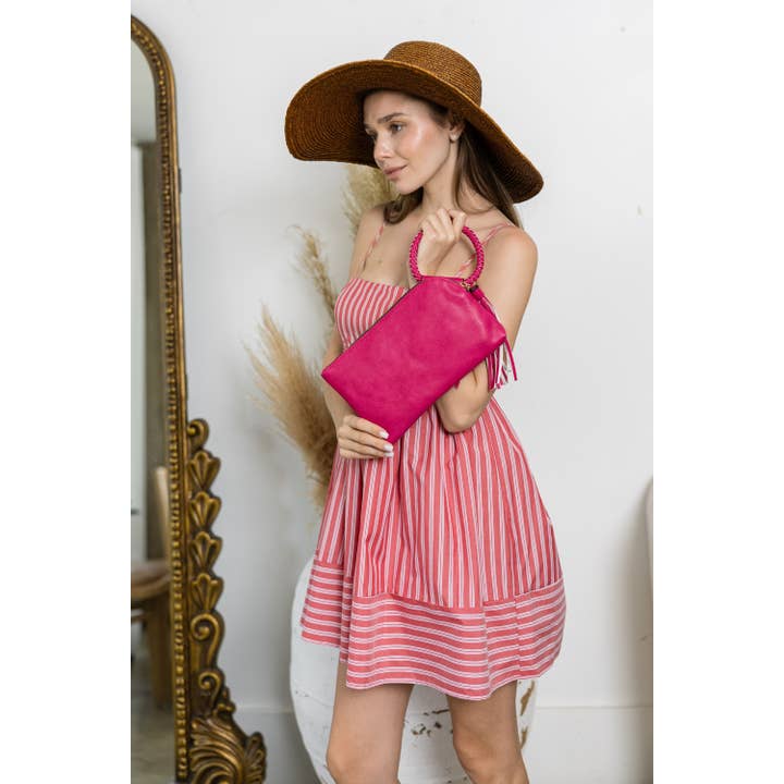 Handbag Express - Wholesale Clutch Bag - Women's - Braided Handle Wristlet Clutch16