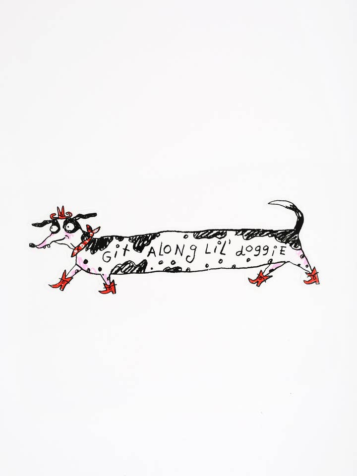 git along doggie bumper sticker for wholesale by gentle thrills
