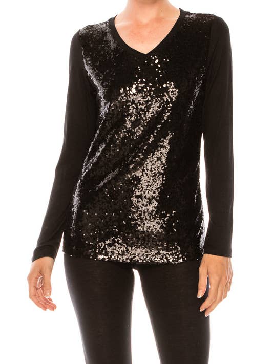 Camisa manga larga lentejuelas para venta al por mayor de Urban Diction