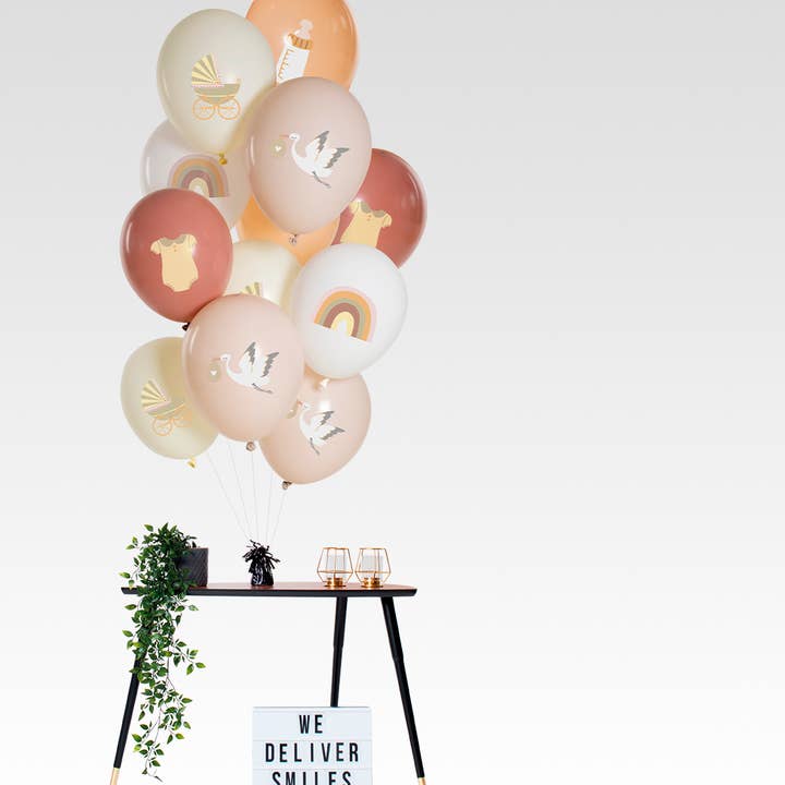Multi Colors Balloons Sweet Baby 33cm - 12 pieces for wholesale on Faire1